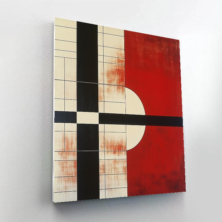 Kazimir Malevich Inspired Structural Balance Number painting