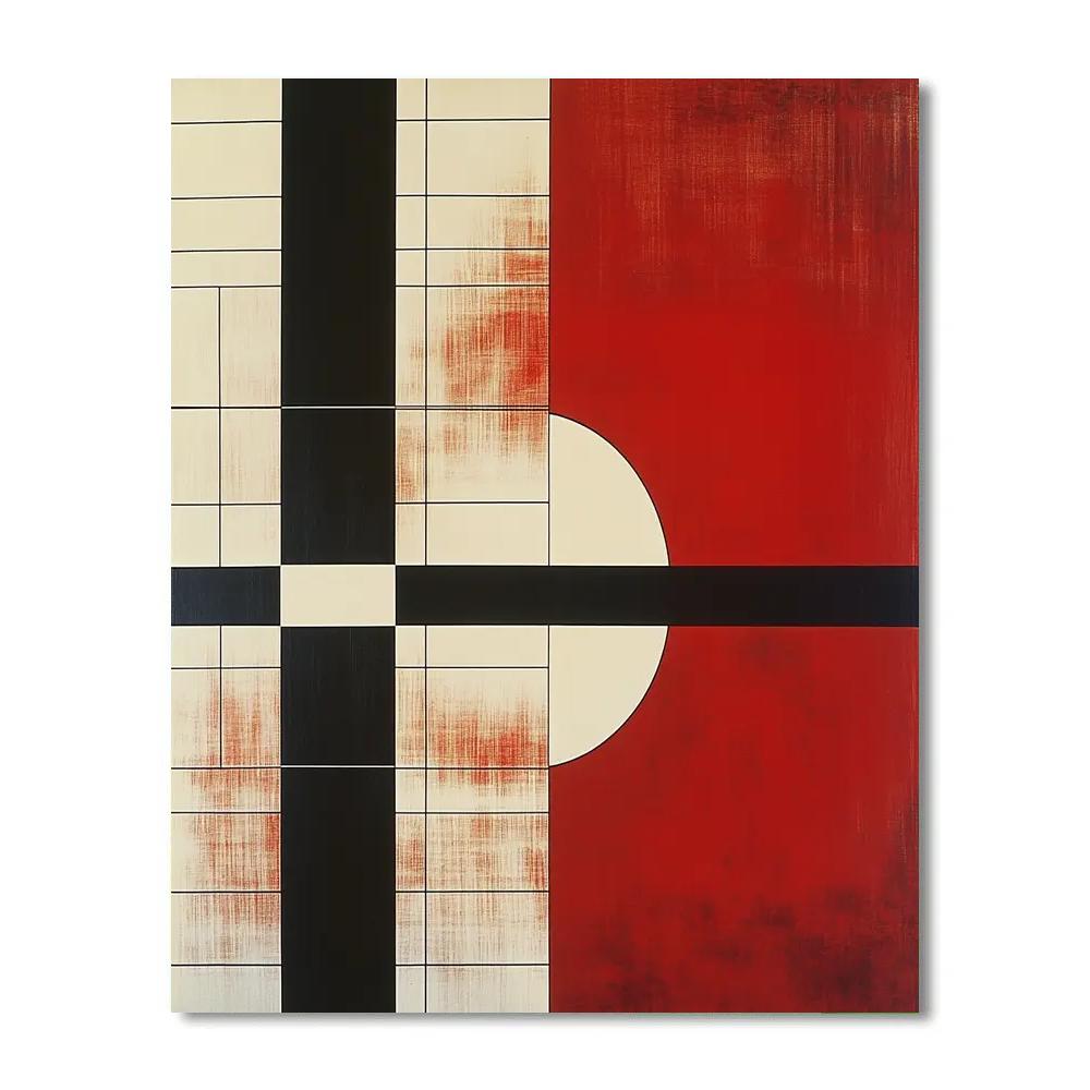 Kazimir Malevich Inspired Structural Balance Number painting