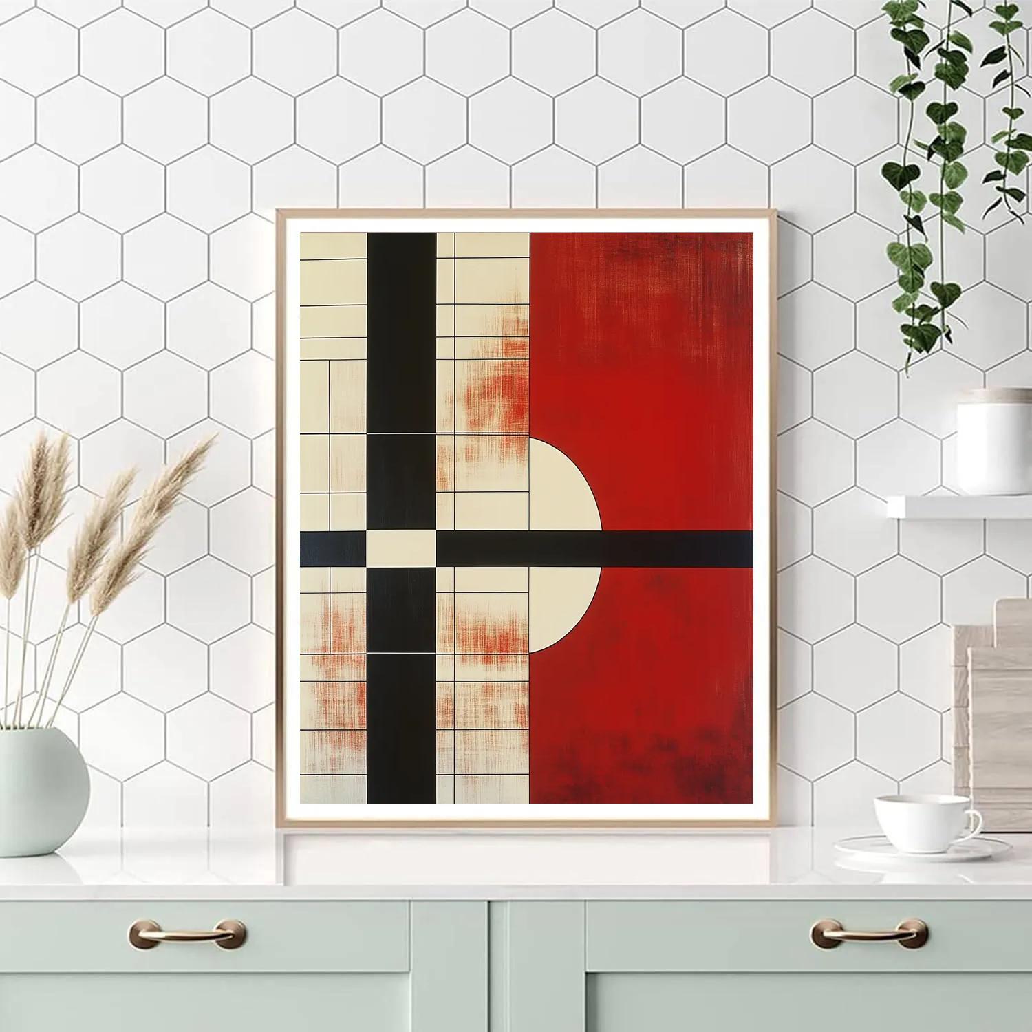 Kazimir Malevich Inspired Structural Balance Number painting