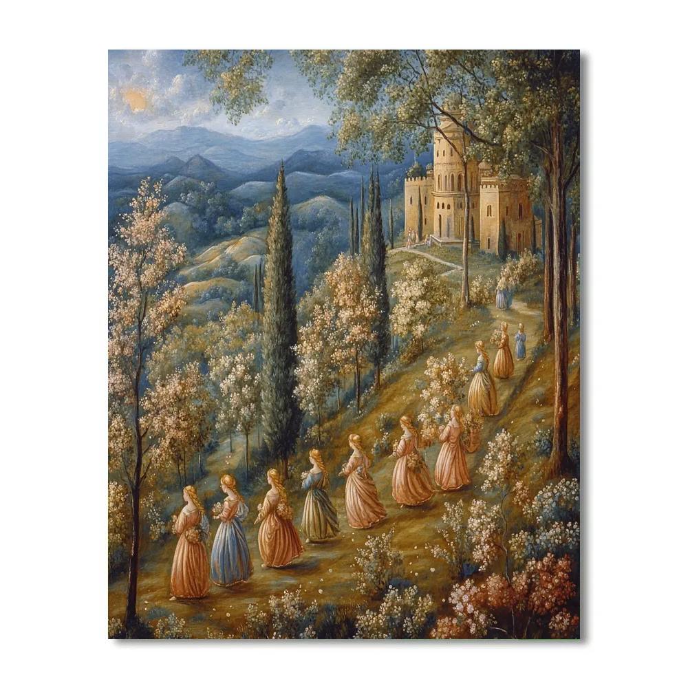 Renaissance Botticelli Inspired Garden Of Myths Painting by numbers kit