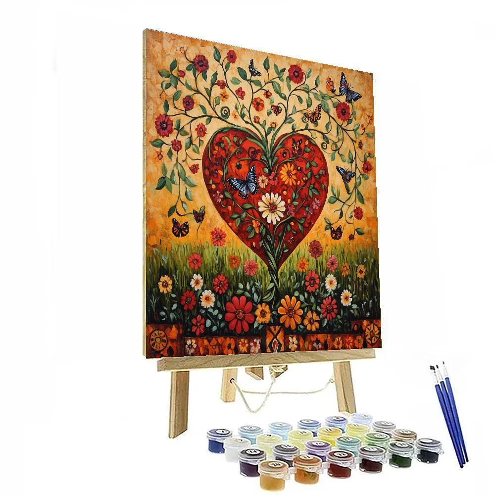 Frida Kahlo Inspired Resilient Garden Number painting