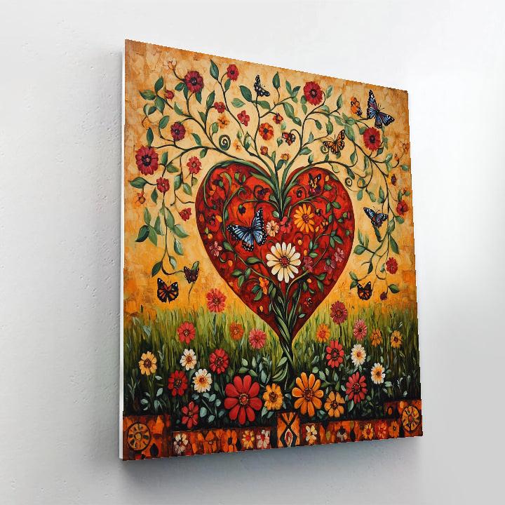 Frida Kahlo Inspired Resilient Garden Number painting