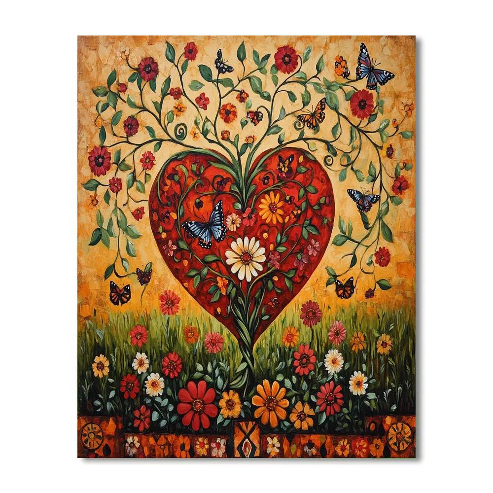 Frida Kahlo Inspired Resilient Garden Number painting