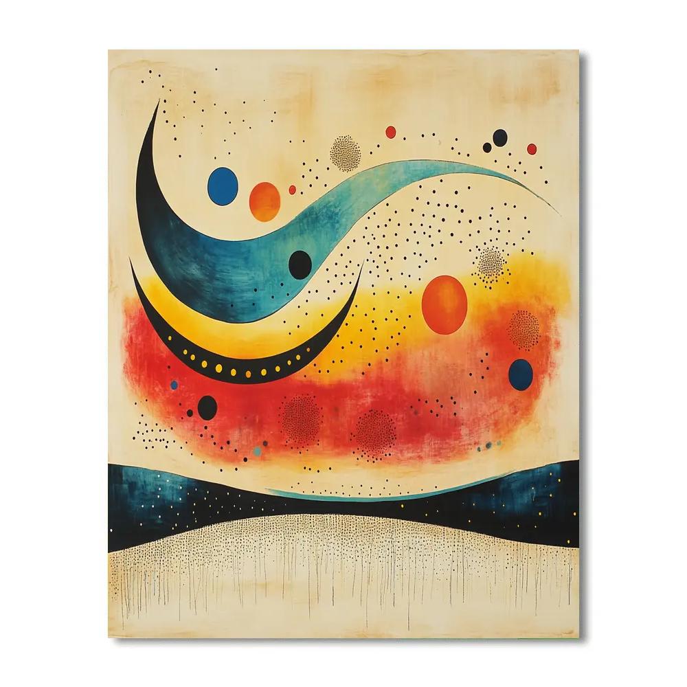 Joan Miró Inspired Celestial Choreography paint by number