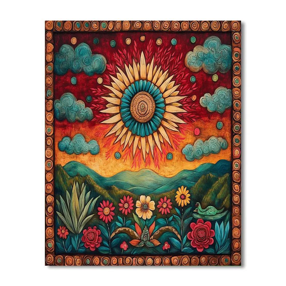 Frida Kahlo Inspired Heart Of Oaxaca paint by numbers