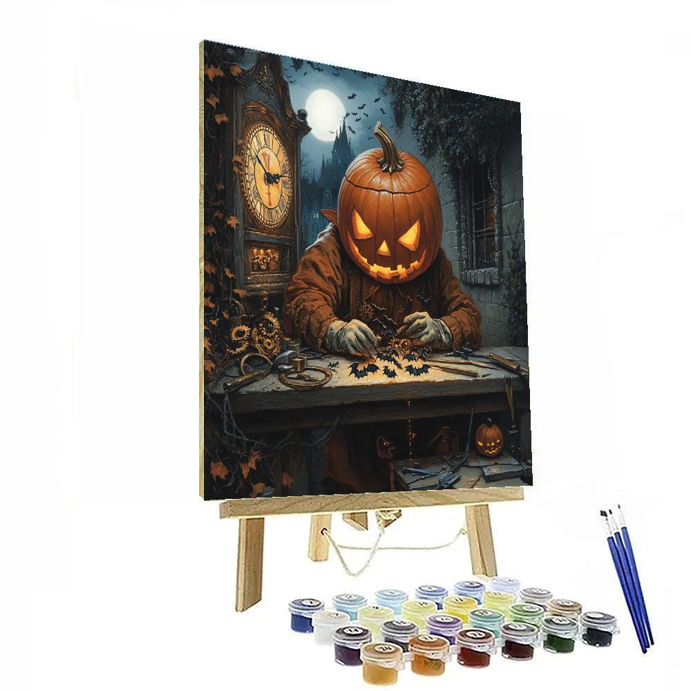 Pumpkin Clockmaker paint by number