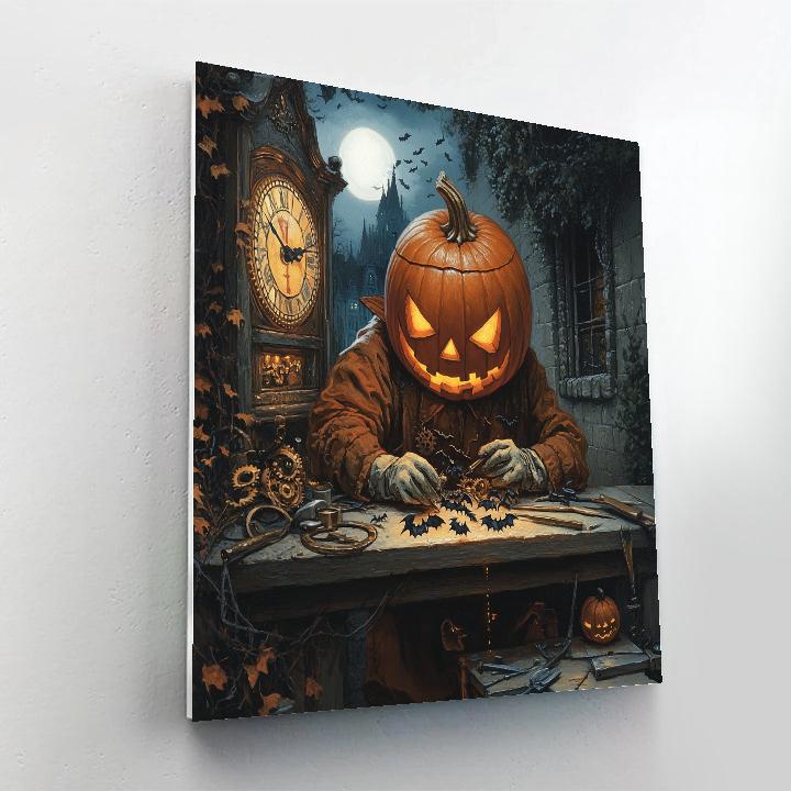 Pumpkin Clockmaker paint by number