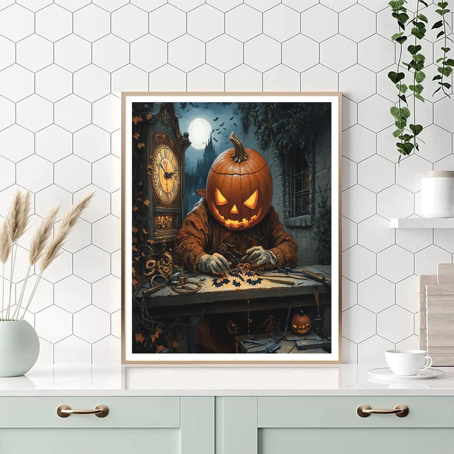 Pumpkin Clockmaker paint by number