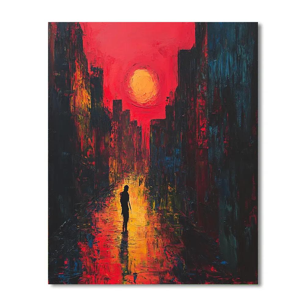 Edvard Munch Inspired Lonely City Paint by numbers kits