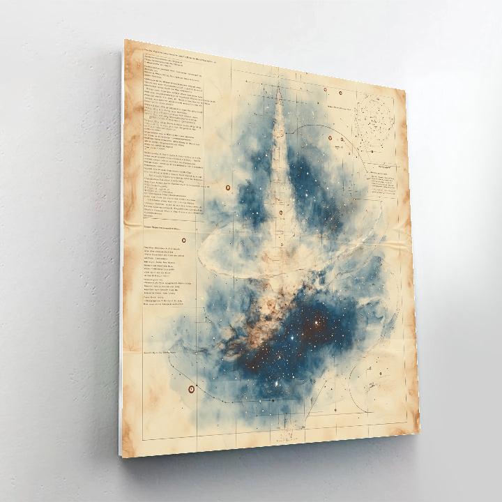 Leonardo Da Vinci Inspired Celestial Map Of Comet Trails paint by numbers