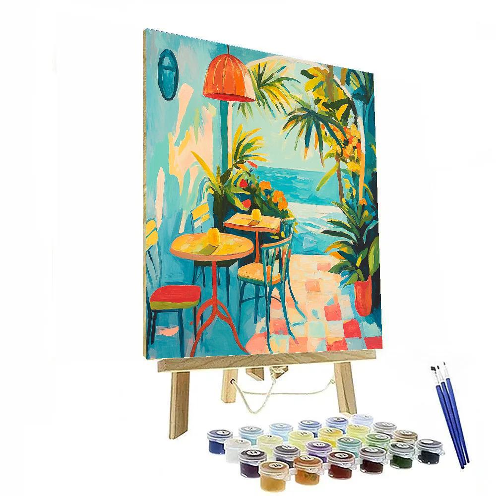 Henri Matisse Inspired Coastal Cafe paint by color