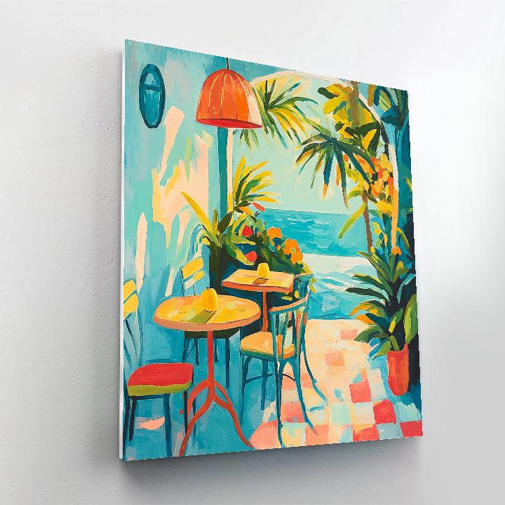 Henri Matisse Inspired Coastal Cafe paint by color