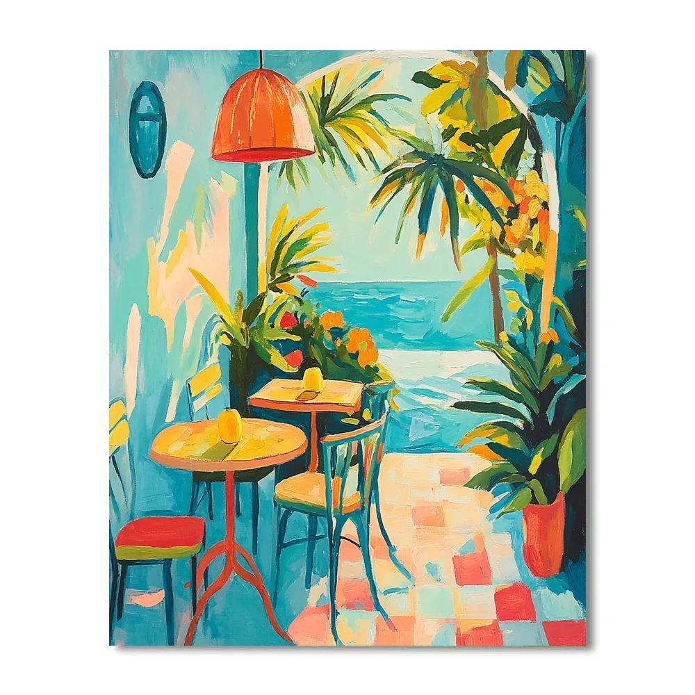 Henri Matisse Inspired Coastal Cafe paint by color