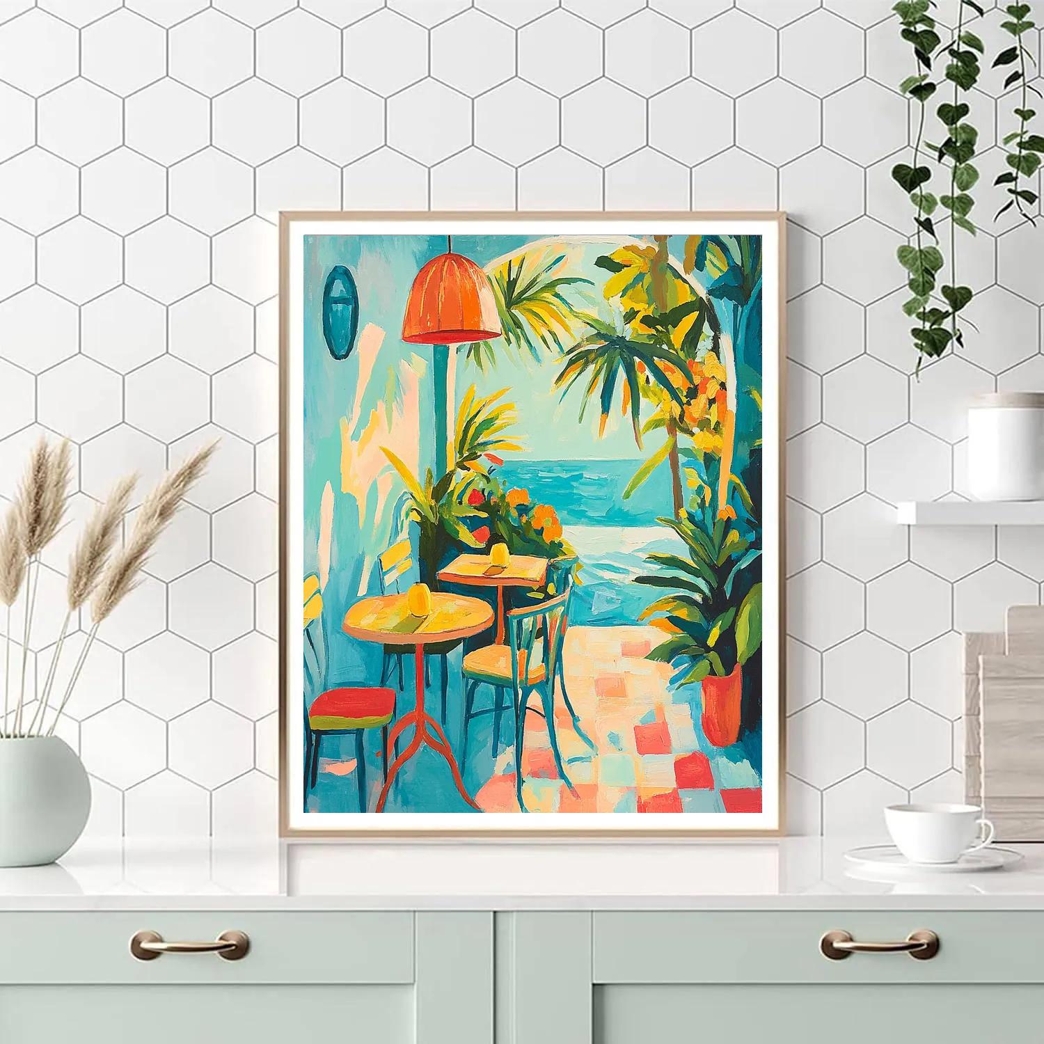 Henri Matisse Inspired Coastal Cafe paint by color