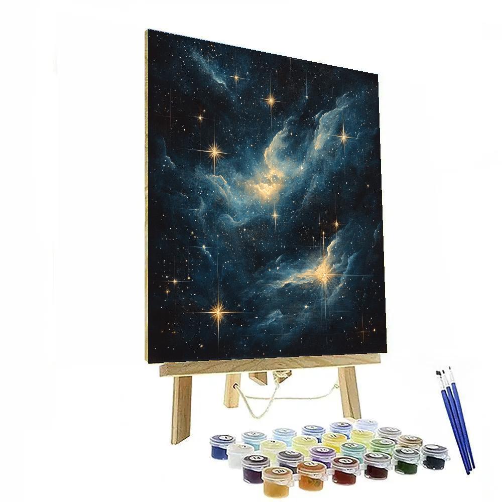 Leonardo Da Vinci Inspired Cosmic Harmony Numbered painting kits