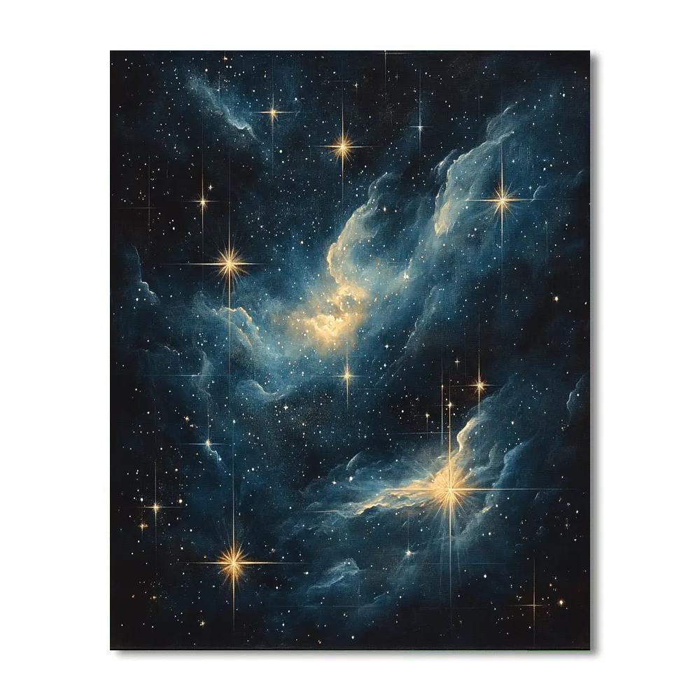 Leonardo Da Vinci Inspired Cosmic Harmony Numbered painting kits