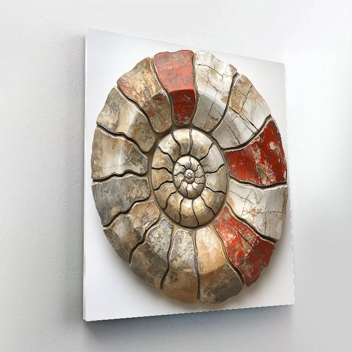 Michelangelo Inspired Celestial Fossil Spiral Painting by numbers kit