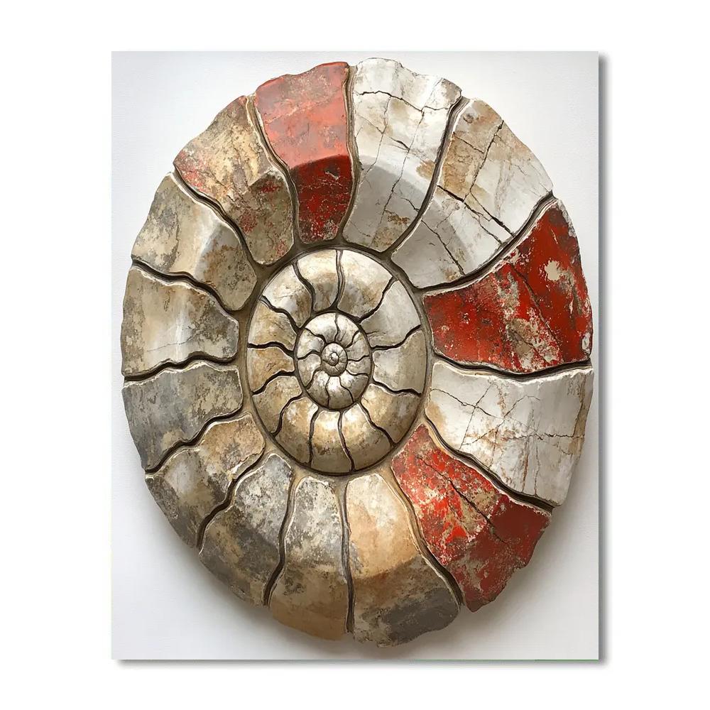 Michelangelo Inspired Celestial Fossil Spiral Painting by numbers kit