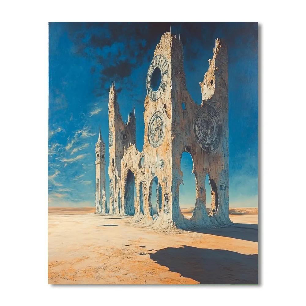 Salvador Dali Inspired Clockwork Castle Paint by numbers kits