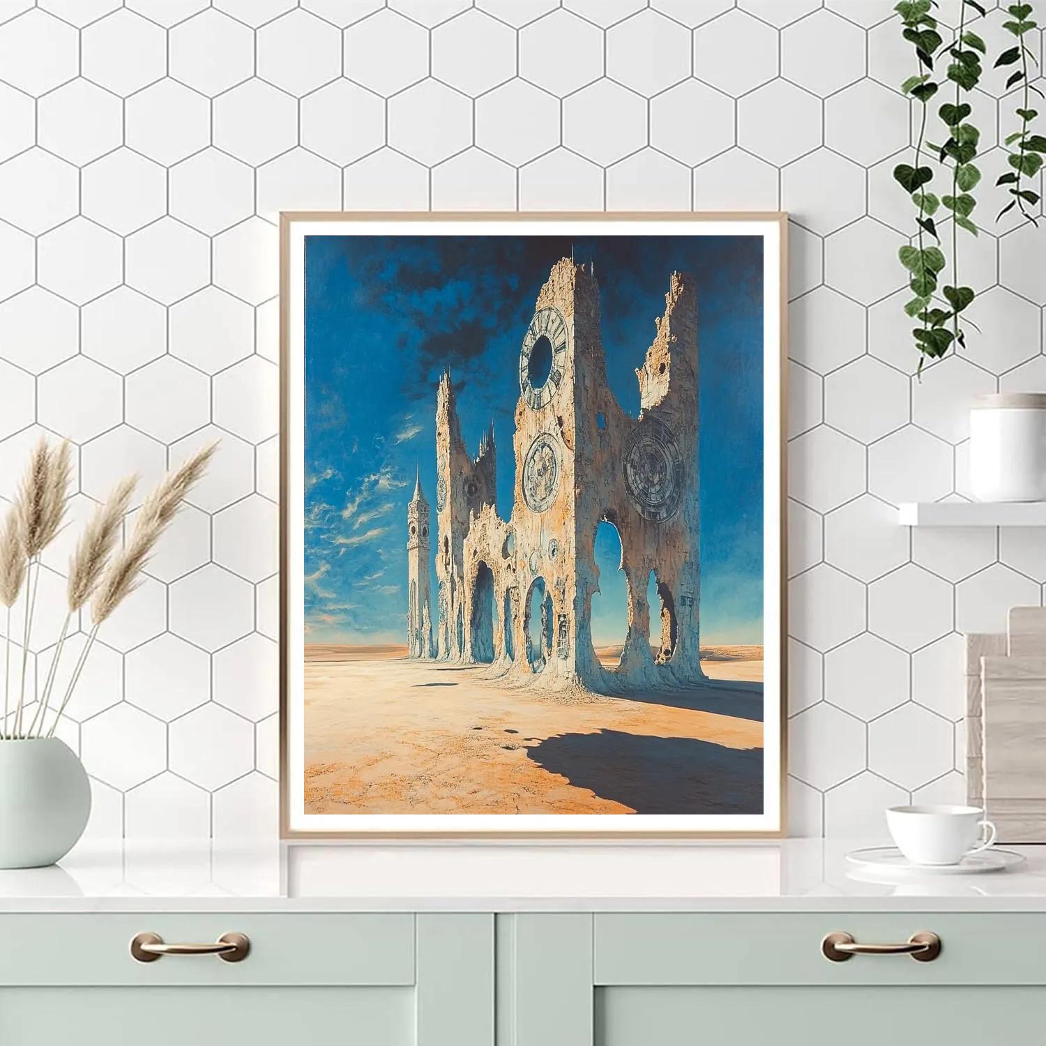 Salvador Dali Inspired Clockwork Castle Paint by numbers kits