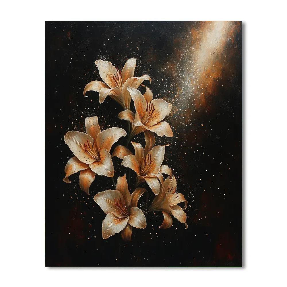 Caravaggio Inspired Withering Lily Study paint by number