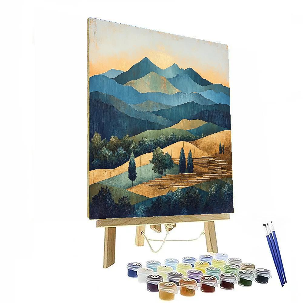Paul Cézanne Inspired Provençal Mountain Study DIY paint by numbers