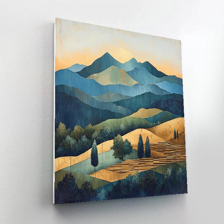 Paul Cézanne Inspired Provençal Mountain Study DIY paint by numbers