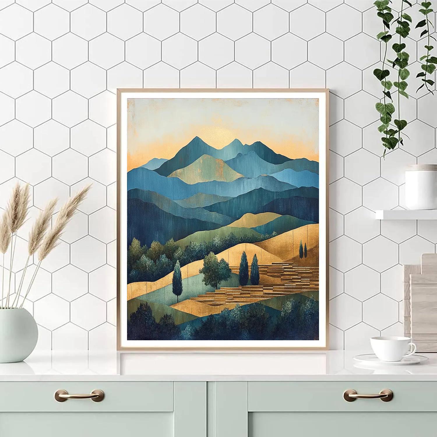 Paul Cézanne Inspired Provençal Mountain Study DIY paint by numbers