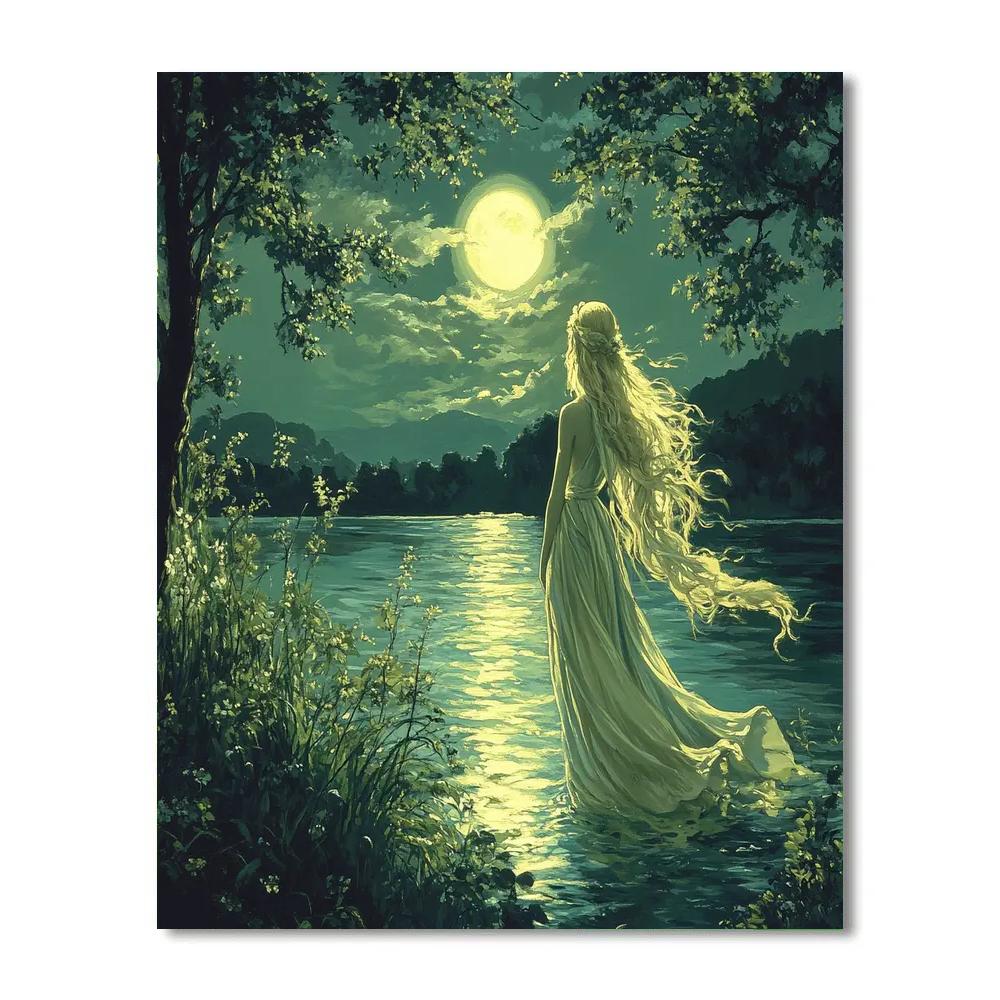 John William Waterhouse Inspired Naiad By The Lake Numbered painting kits