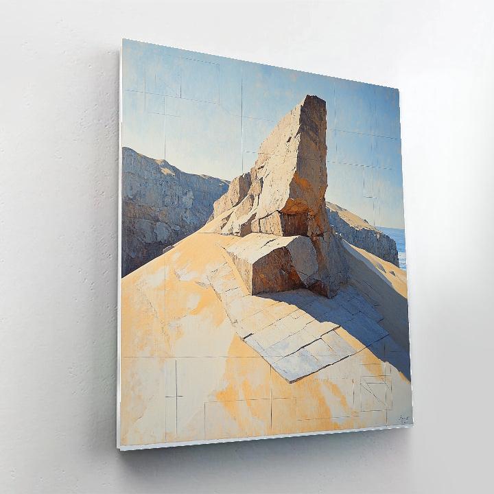Michelangelo Inspired Granite Dune paint by numbers