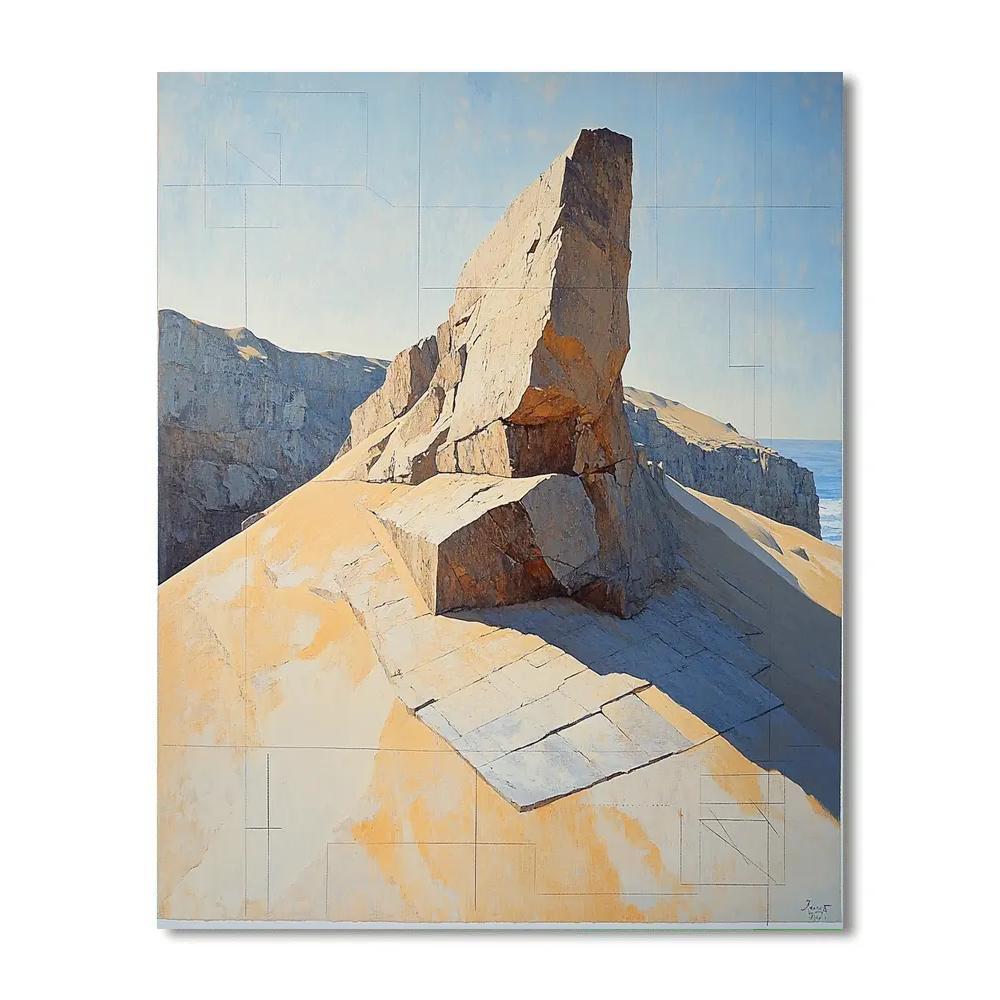 Michelangelo Inspired Granite Dune paint by numbers