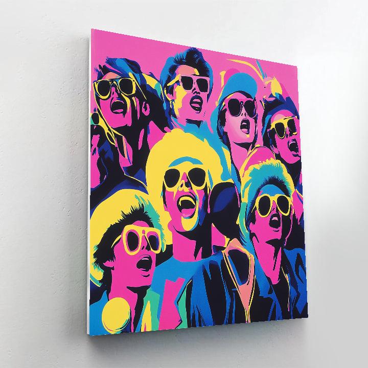 Andy Warhol Inspired Pop Art Festival Scene Numbered painting kits