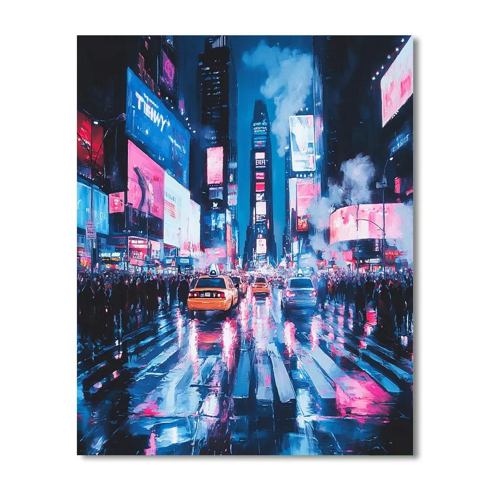 Times Square At Night New York United States Paint by numbers kits