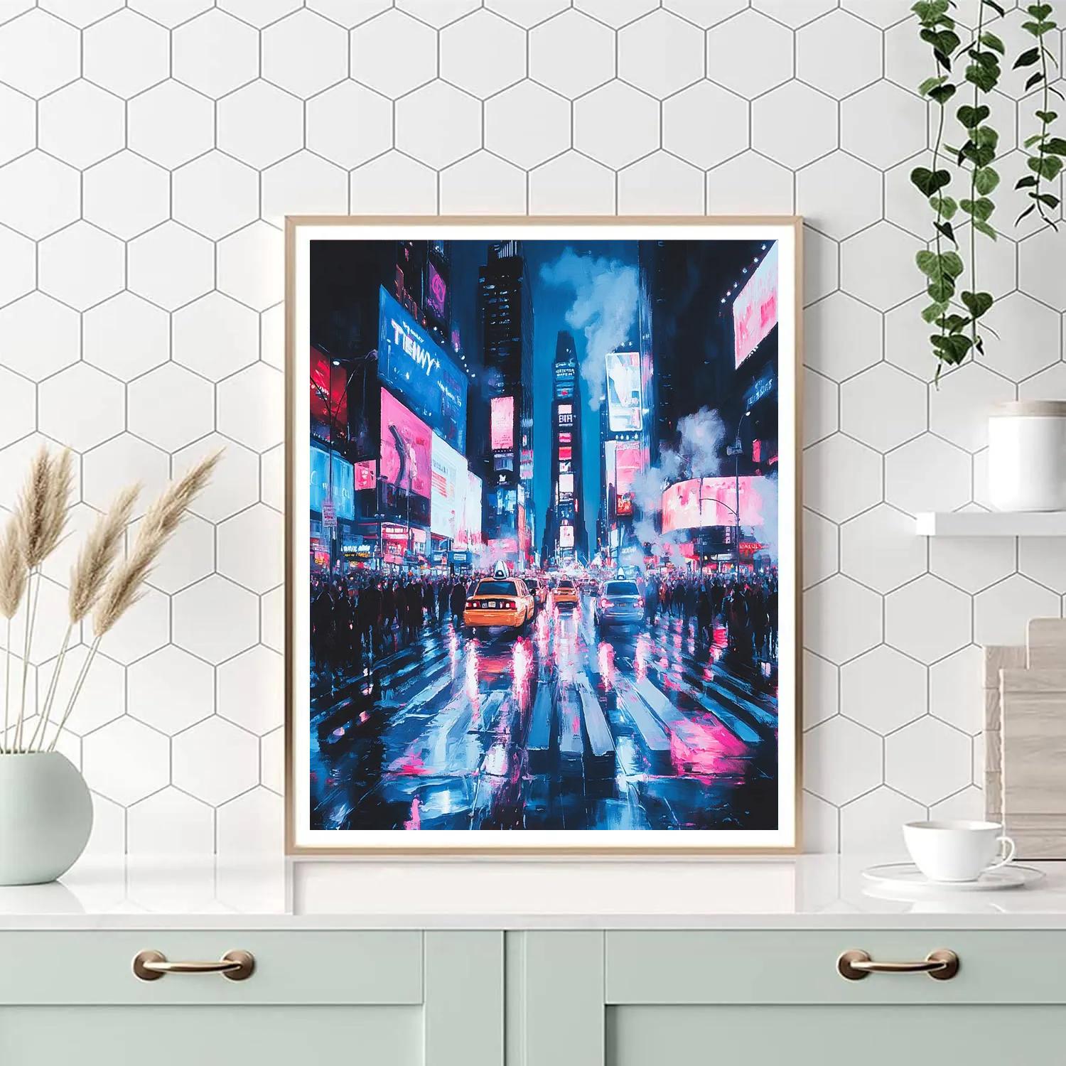 Times Square At Night New York United States Paint by numbers kits