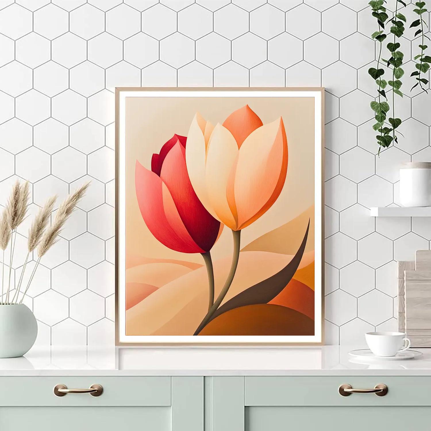 Georgia OKeeffe Inspired Desert Flowers Painting by numbers kit