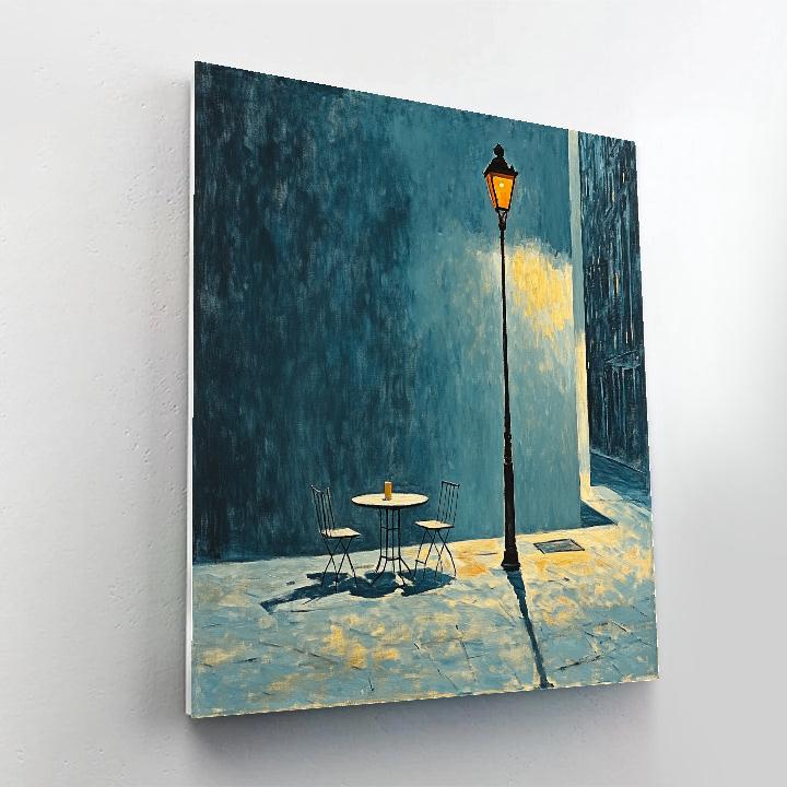 Edward Hopper Inspired Quiet Street Café At Twilight Numbered painting kits