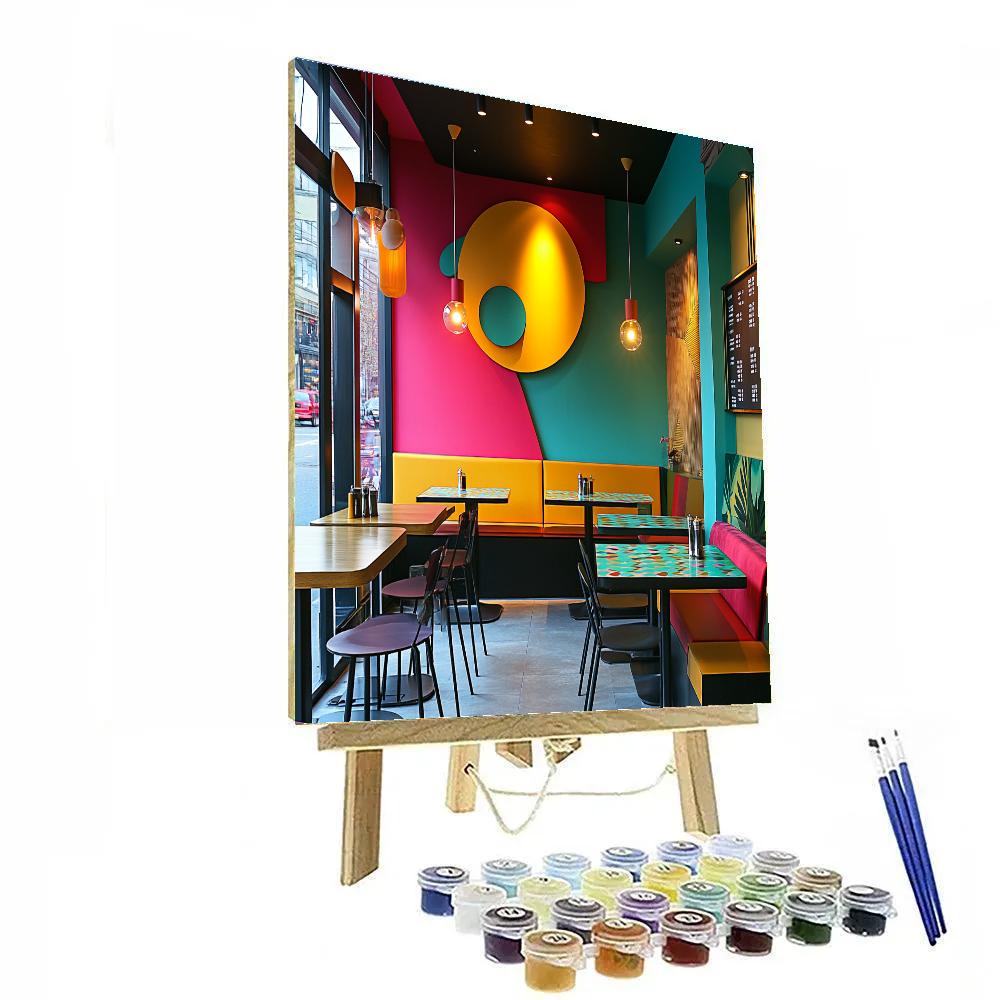Matisse Inspired Joyful Café Scene Numbered painting kits