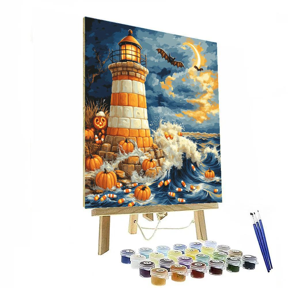 Candy Corn Lighthouse Keeper DIY paint by numbers