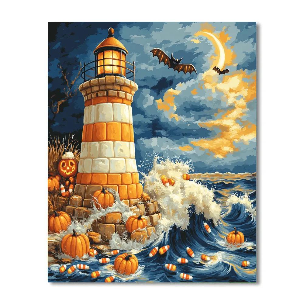 Candy Corn Lighthouse Keeper DIY paint by numbers