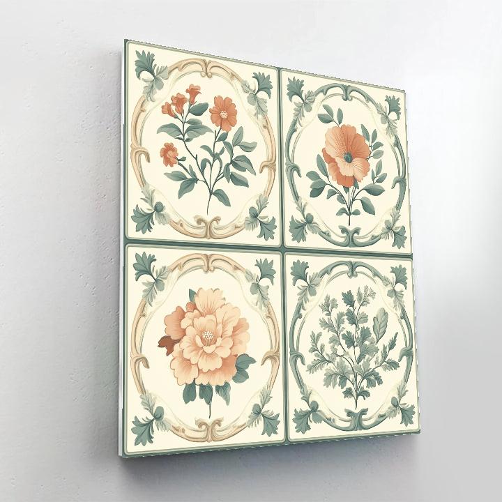 Alphonse Mucha Inspired Seasonal Whorl painting number kit