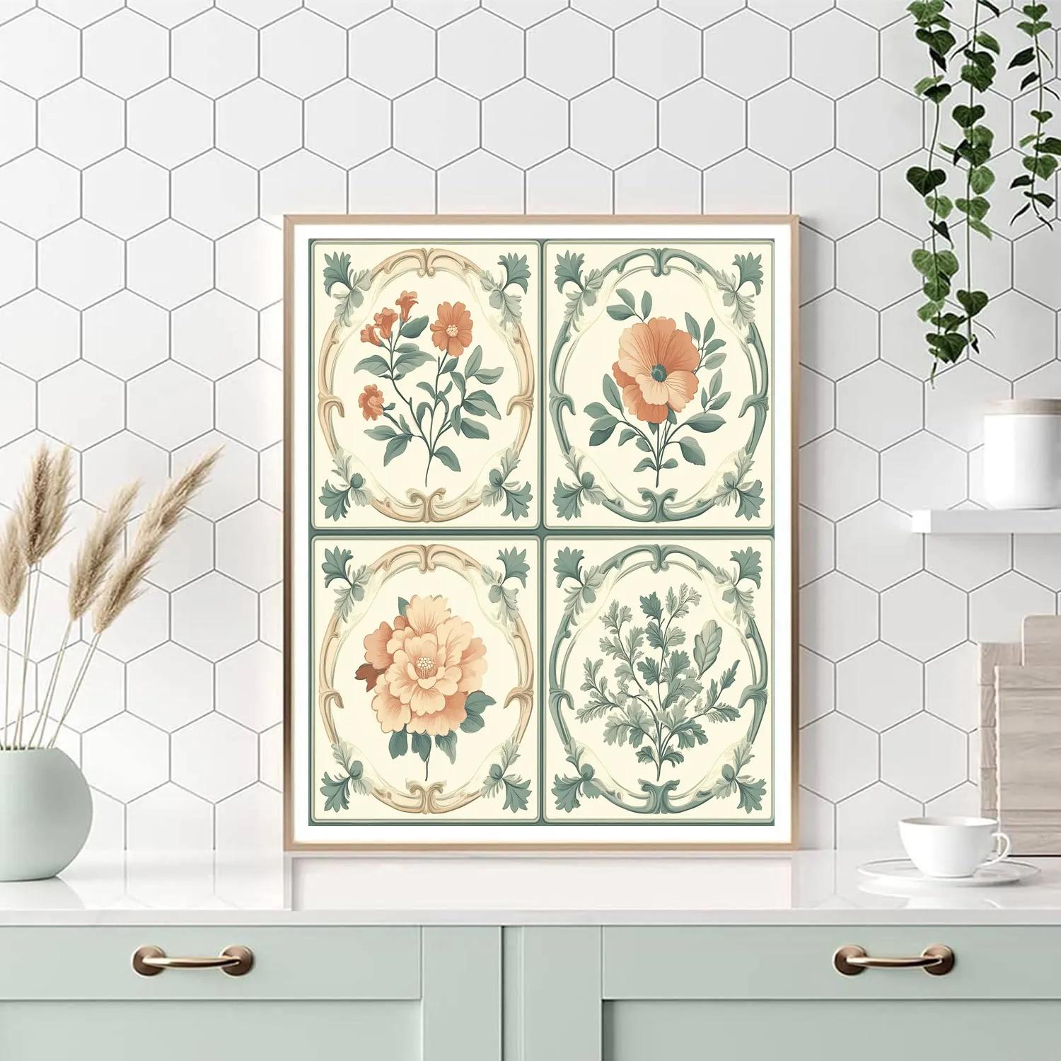 Alphonse Mucha Inspired Seasonal Whorl painting number kit