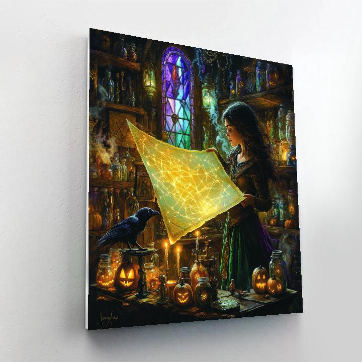 Witchs Market Of Forgotten Maps Numbered painting kits