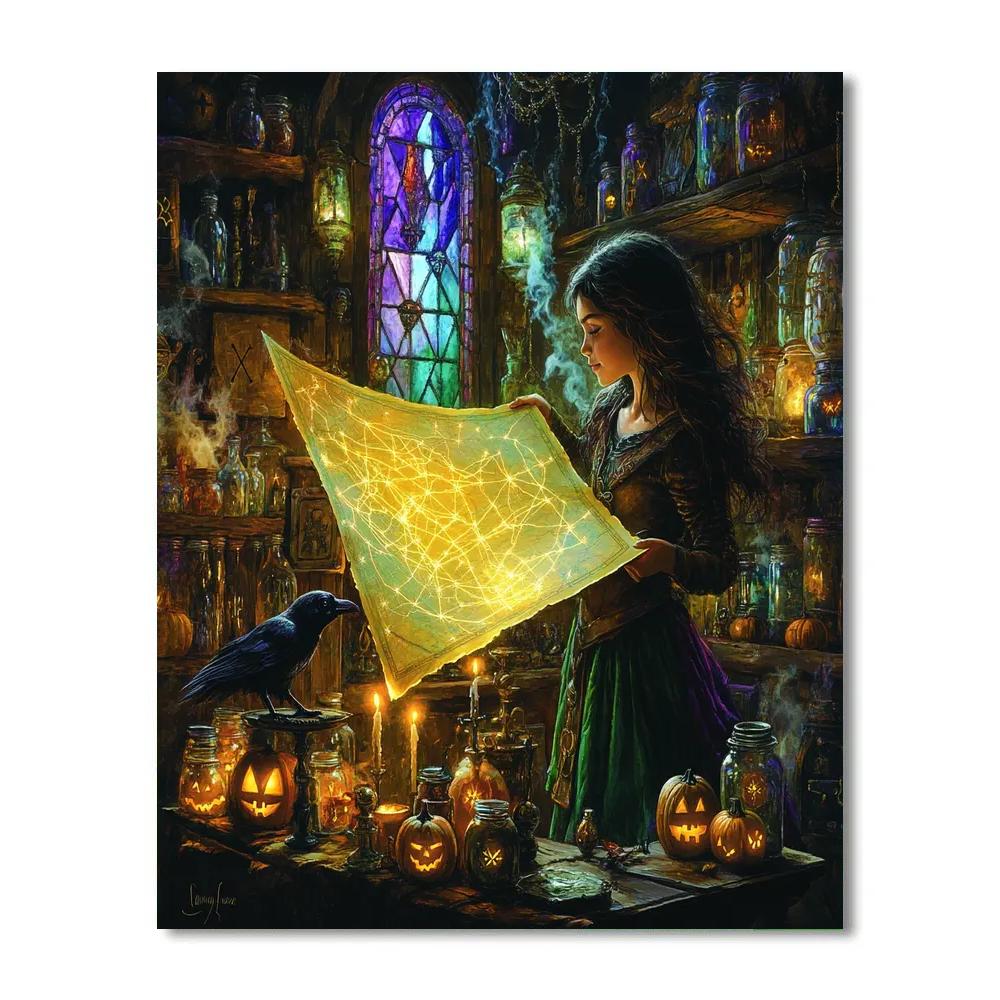 Witchs Market Of Forgotten Maps Numbered painting kits