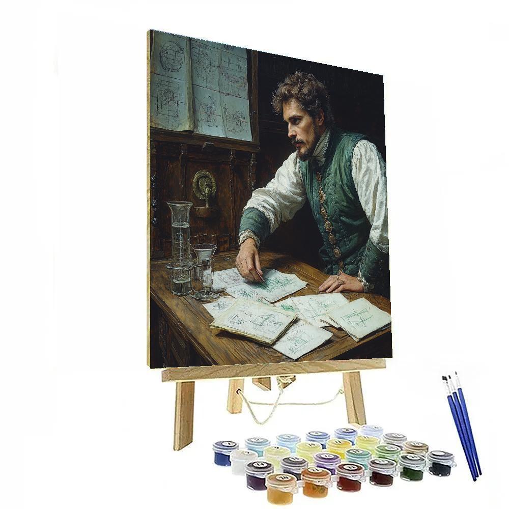 Leonardo Da Vinci Inspired Inventors Study DIY paint by numbers