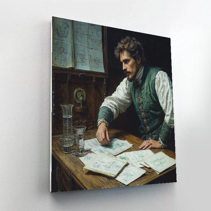 Leonardo Da Vinci Inspired Inventors Study DIY paint by numbers