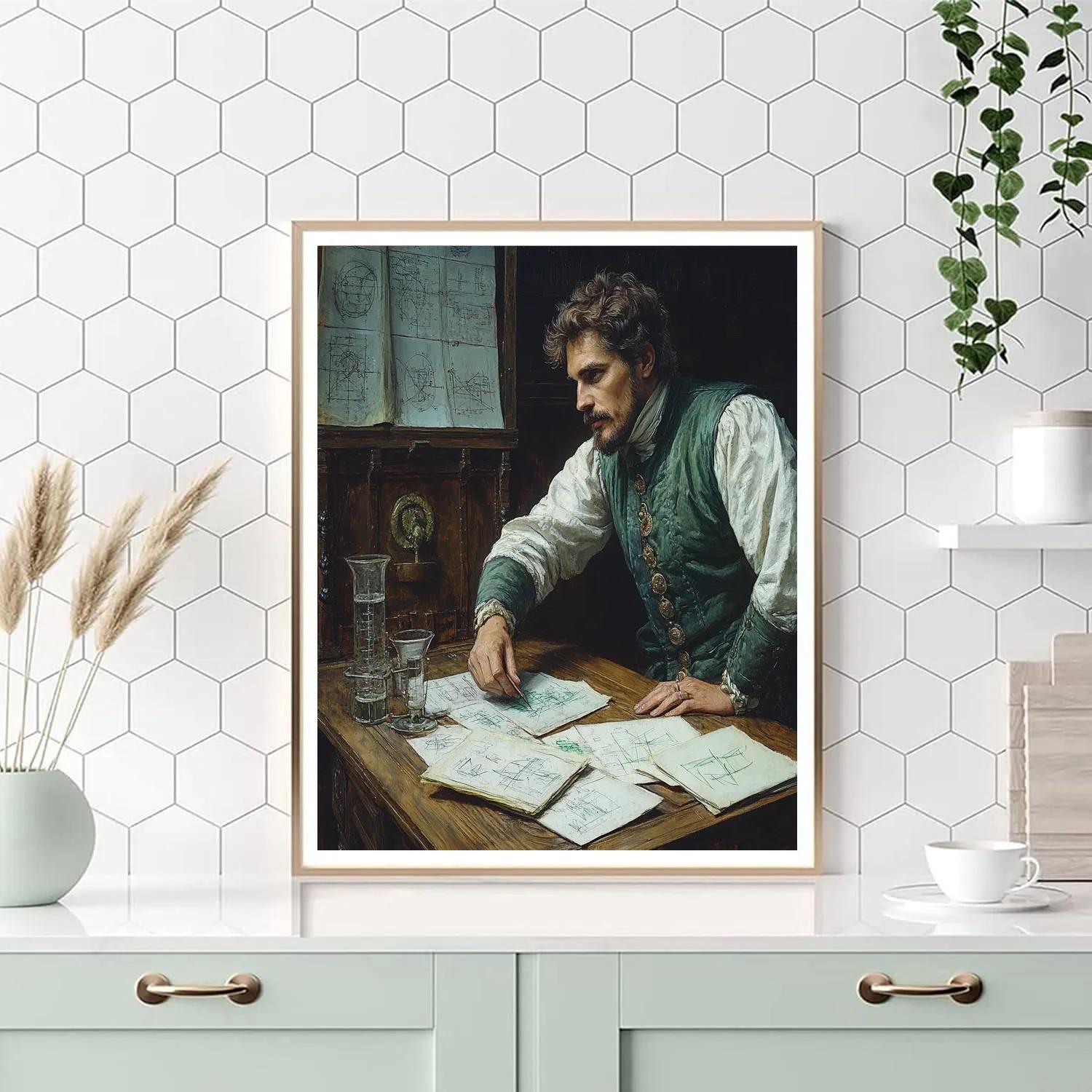 Leonardo Da Vinci Inspired Inventors Study DIY paint by numbers