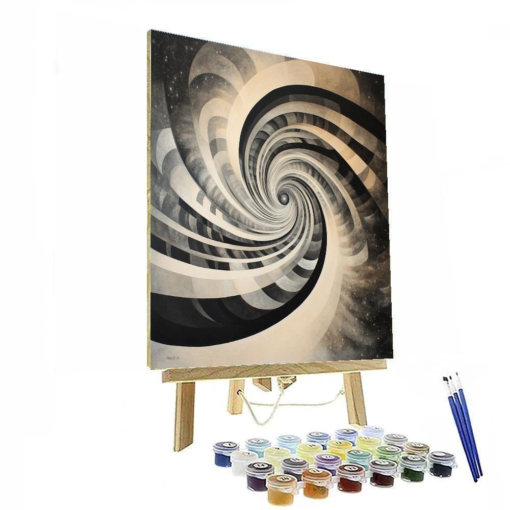 M.C. Escher Inspired Paradoxical Spiral Nebula DIY paint by numbers