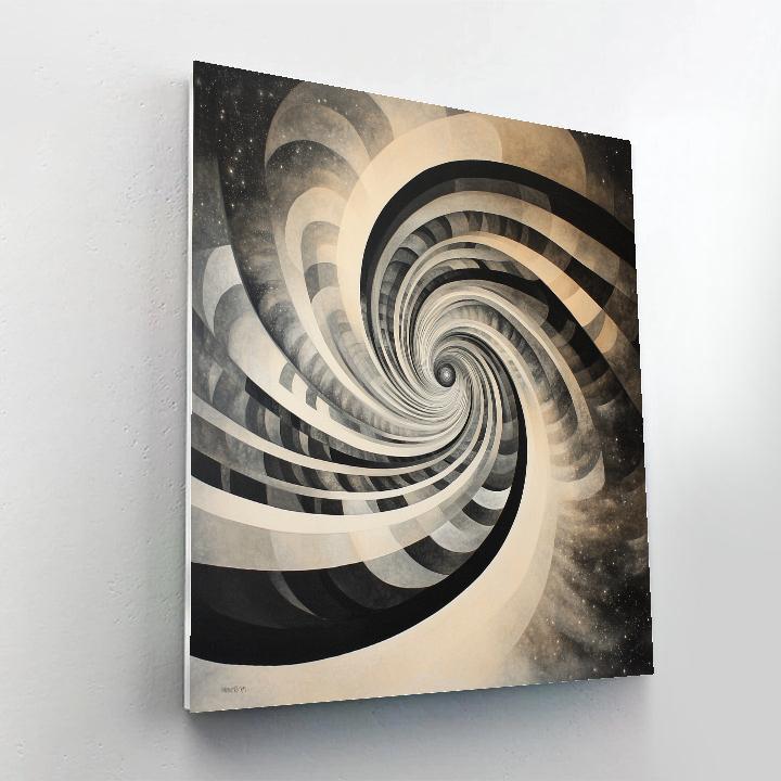 M.C. Escher Inspired Paradoxical Spiral Nebula DIY paint by numbers