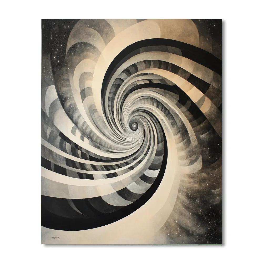 M.C. Escher Inspired Paradoxical Spiral Nebula DIY paint by numbers