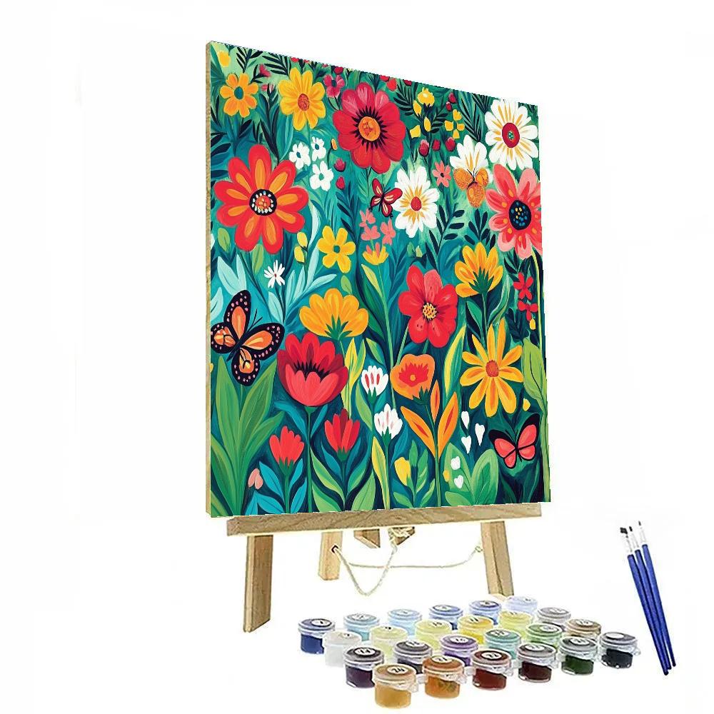 Frida Kahlo Inspired Garden Of Emotions Paint by numbers art